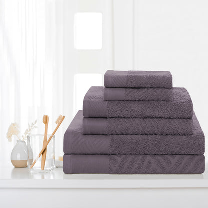 Ensemble de serviettes 6 pièces en coton égyptien 100 % tissé de qualité supérieure