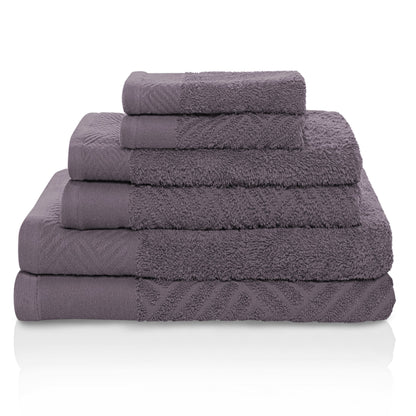 Ensemble de serviettes 6 pièces en coton égyptien 100 % tissé de qualité supérieure