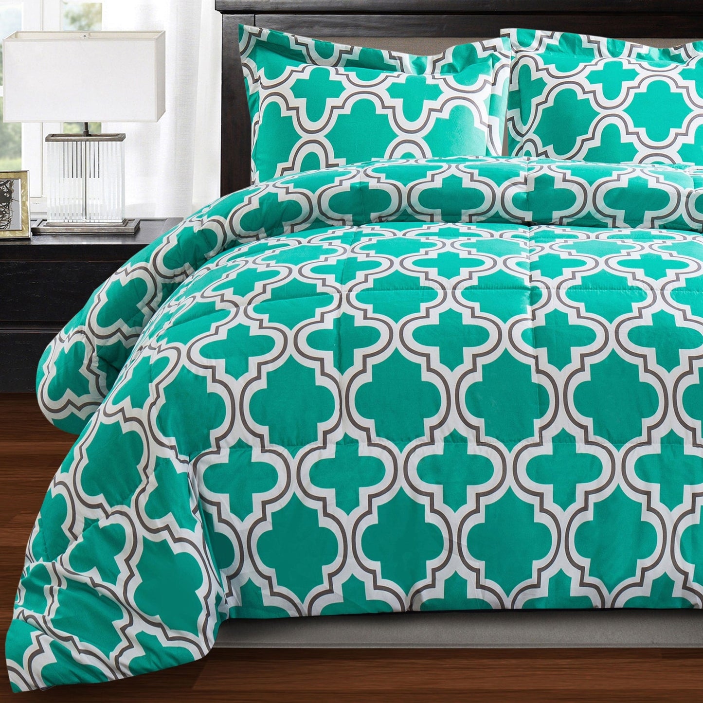 Ensemble de couettes toutes saisons en tissu treillis alternatif en duvet de qualité supérieure