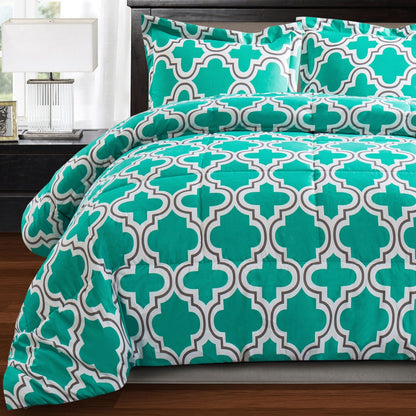 Ensemble de couettes toutes saisons en tissu treillis alternatif en duvet de qualité supérieure