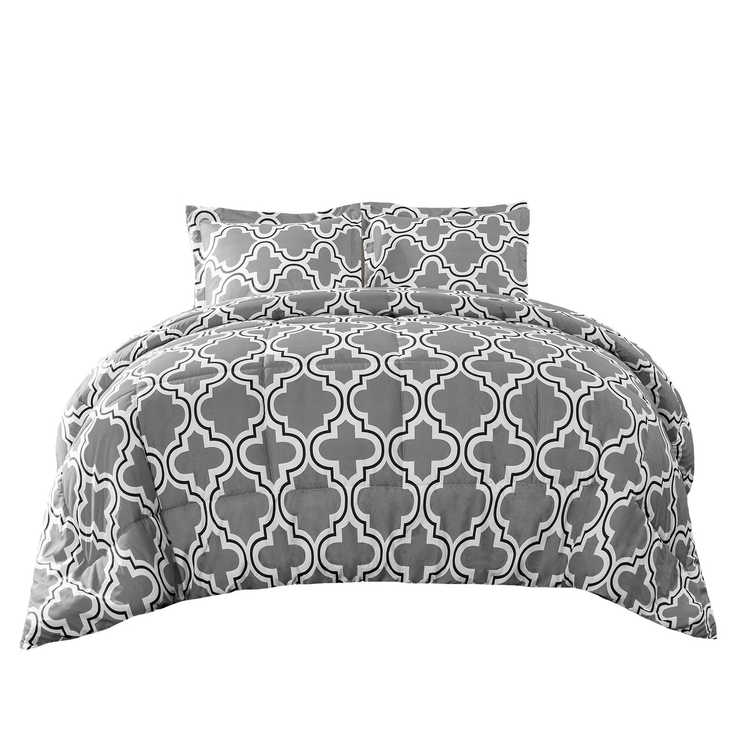 Ensemble de couettes toutes saisons en tissu treillis alternatif en duvet de qualité supérieure