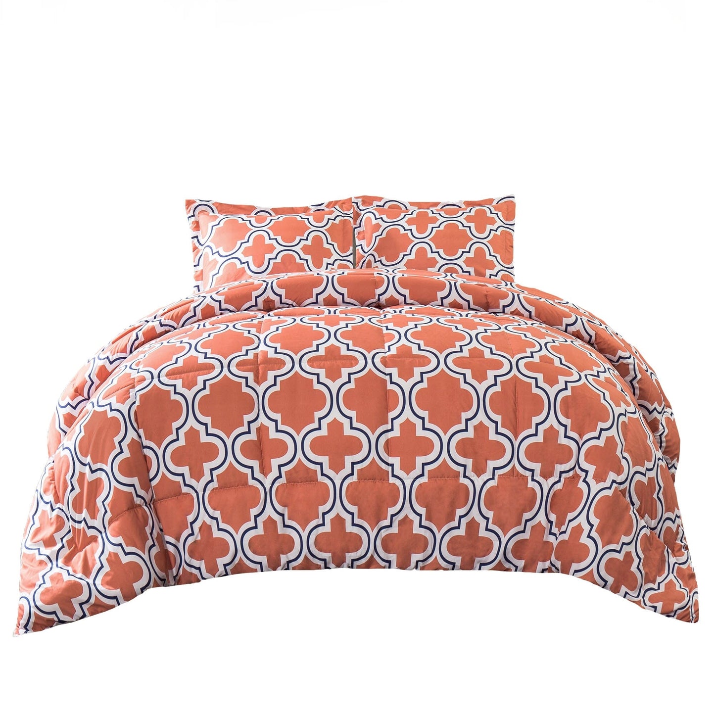 Ensemble de couettes toutes saisons en tissu treillis alternatif en duvet de qualité supérieure