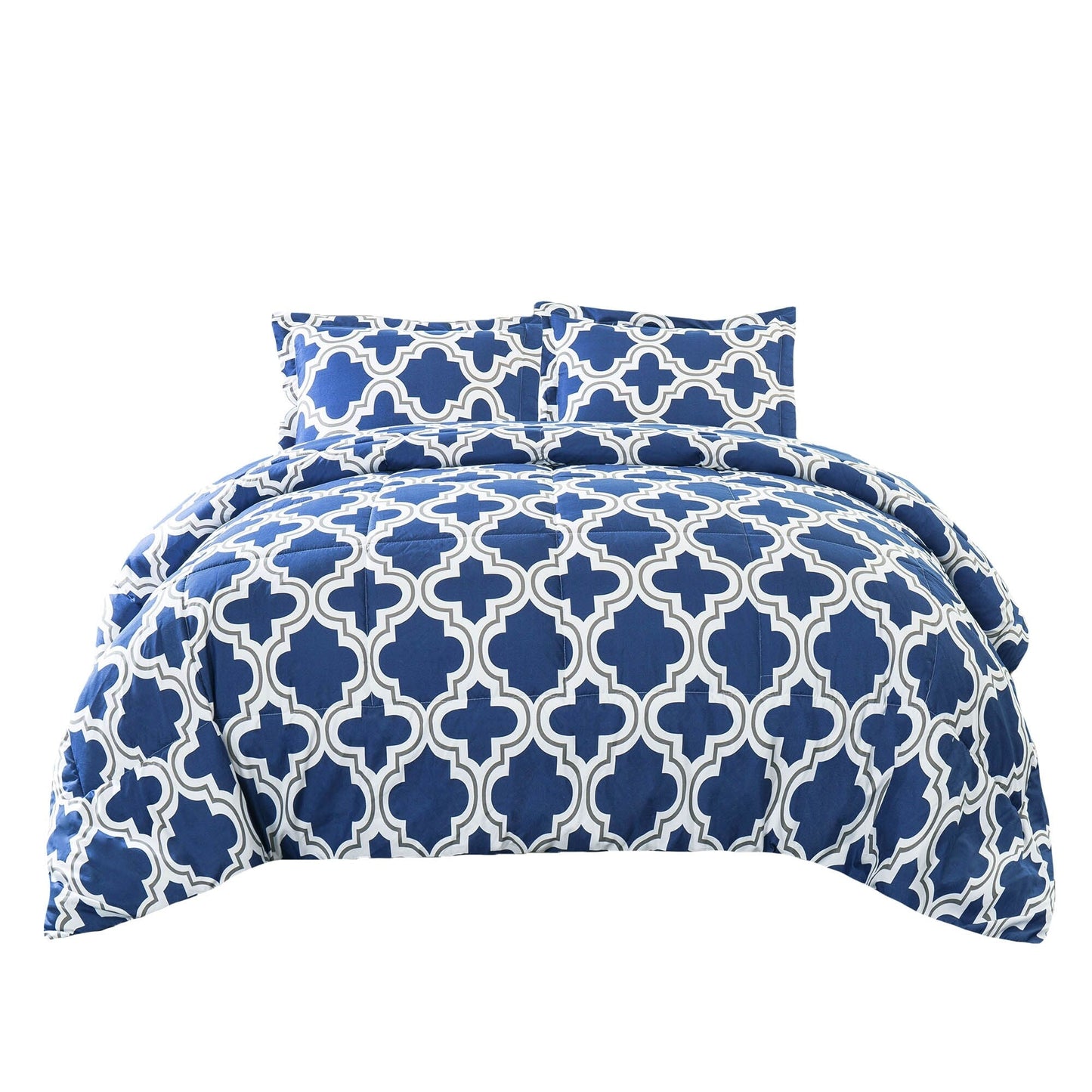 Ensemble de couettes toutes saisons en tissu treillis alternatif en duvet de qualité supérieure