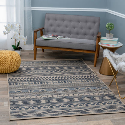 Tapis d'intérieur/extérieur bohème moderne de la World Rug Gallery