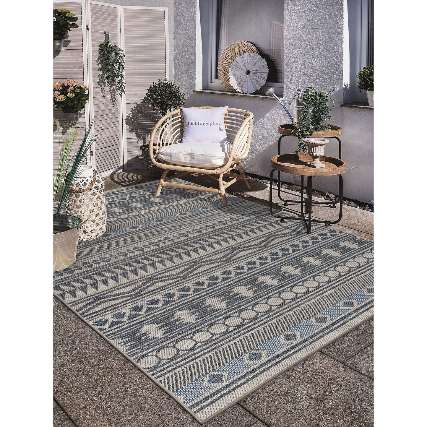 Tapis d'intérieur/extérieur bohème moderne de la World Rug Gallery