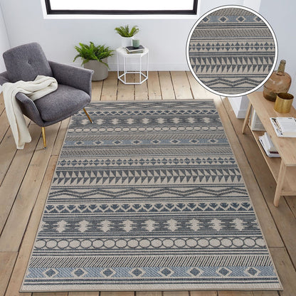 Tapis d'intérieur/extérieur bohème moderne de la World Rug Gallery