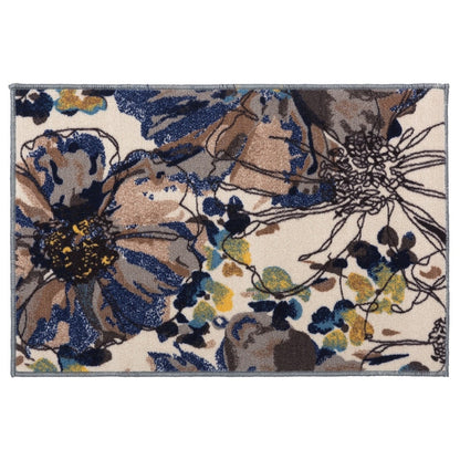 Tapis antidérapant moderne à fleurs lumineuses World Rug Gallery, multicolore
