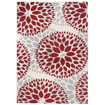 Tapis moderne à motifs floraux circulaires de la World Rug Gallery