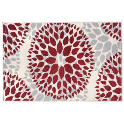 Tapis moderne à motifs floraux circulaires de la World Rug Gallery