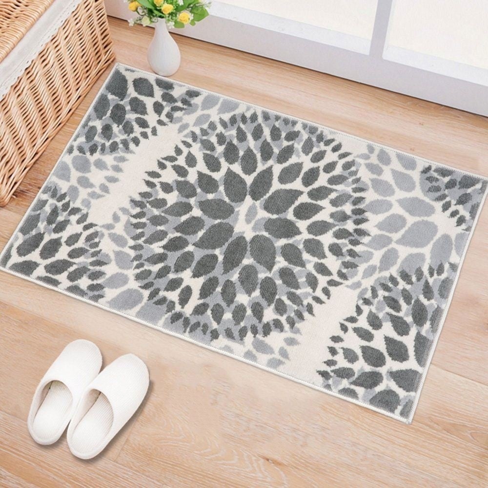 Tapis moderne à motifs floraux circulaires de la World Rug Gallery