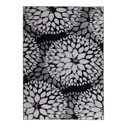 Tapis moderne à motifs floraux circulaires de la World Rug Gallery