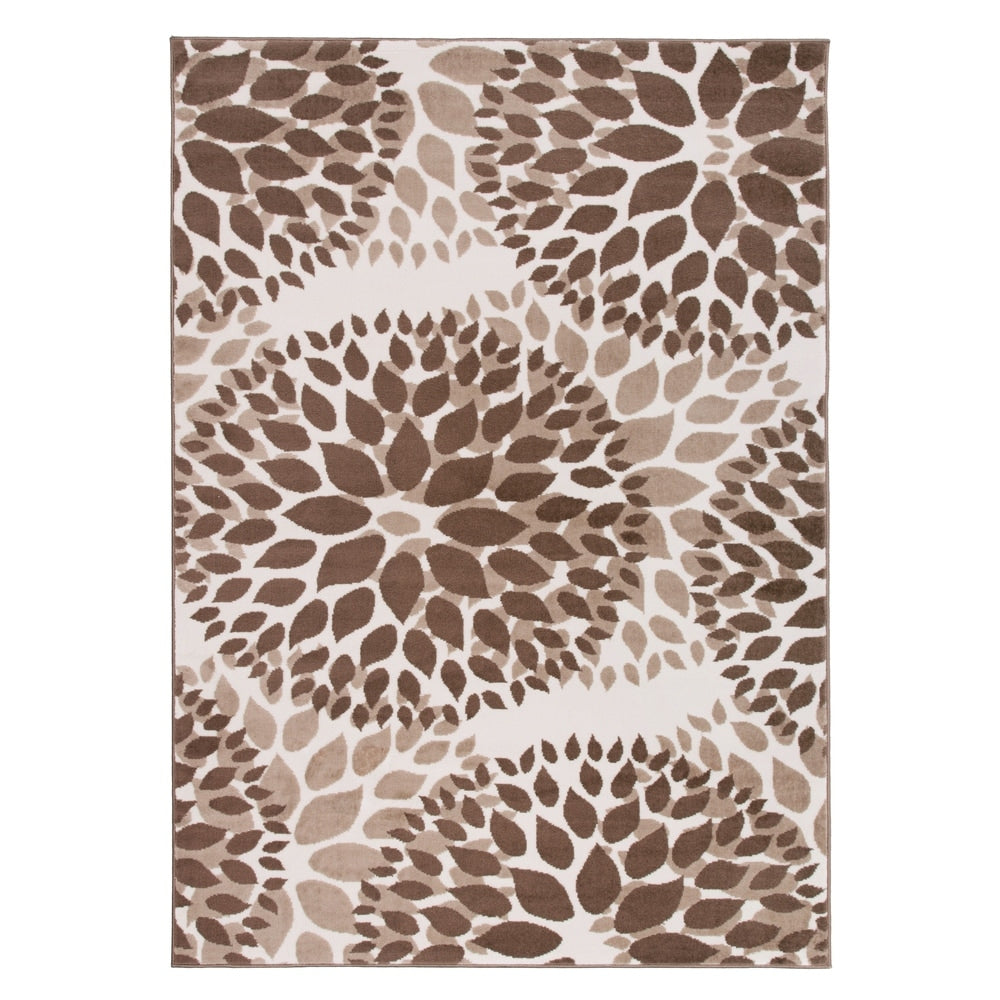 Tapis moderne à motifs floraux circulaires de la World Rug Gallery