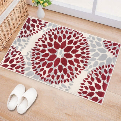 Tapis moderne à motifs floraux circulaires de la World Rug Gallery