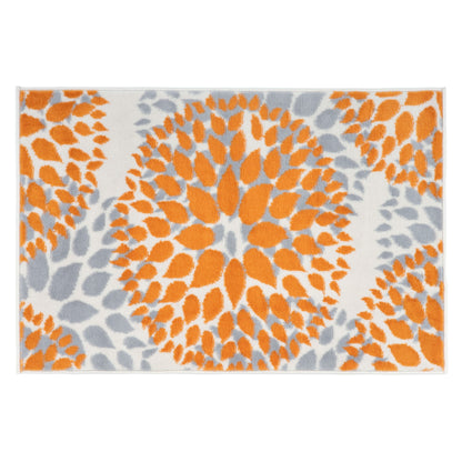 Tapis moderne à motifs floraux circulaires de la World Rug Gallery