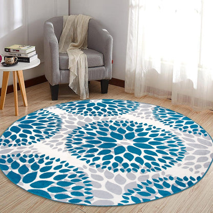 Tapis moderne à motifs floraux circulaires de la World Rug Gallery