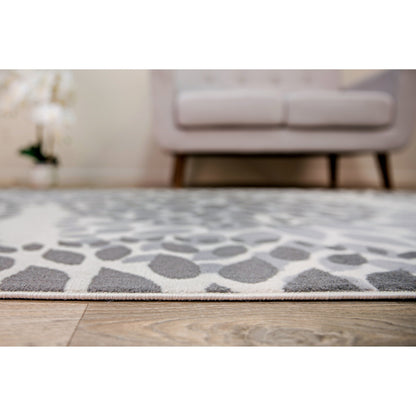 Tapis moderne à motifs floraux circulaires de la World Rug Gallery
