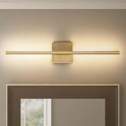 Applique murale de salle de bain à 1 ampoule, 23,6 po, moderne, linéaire, à intensité variable, à DEL intégrée