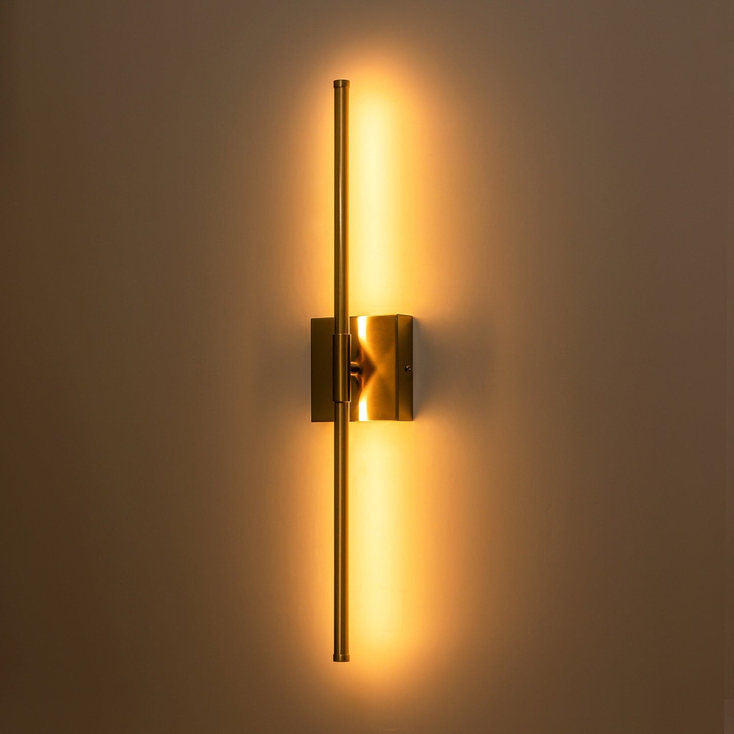 Applique murale de salle de bain à 1 ampoule, 23,6 po, moderne, linéaire, à intensité variable, à DEL intégrée