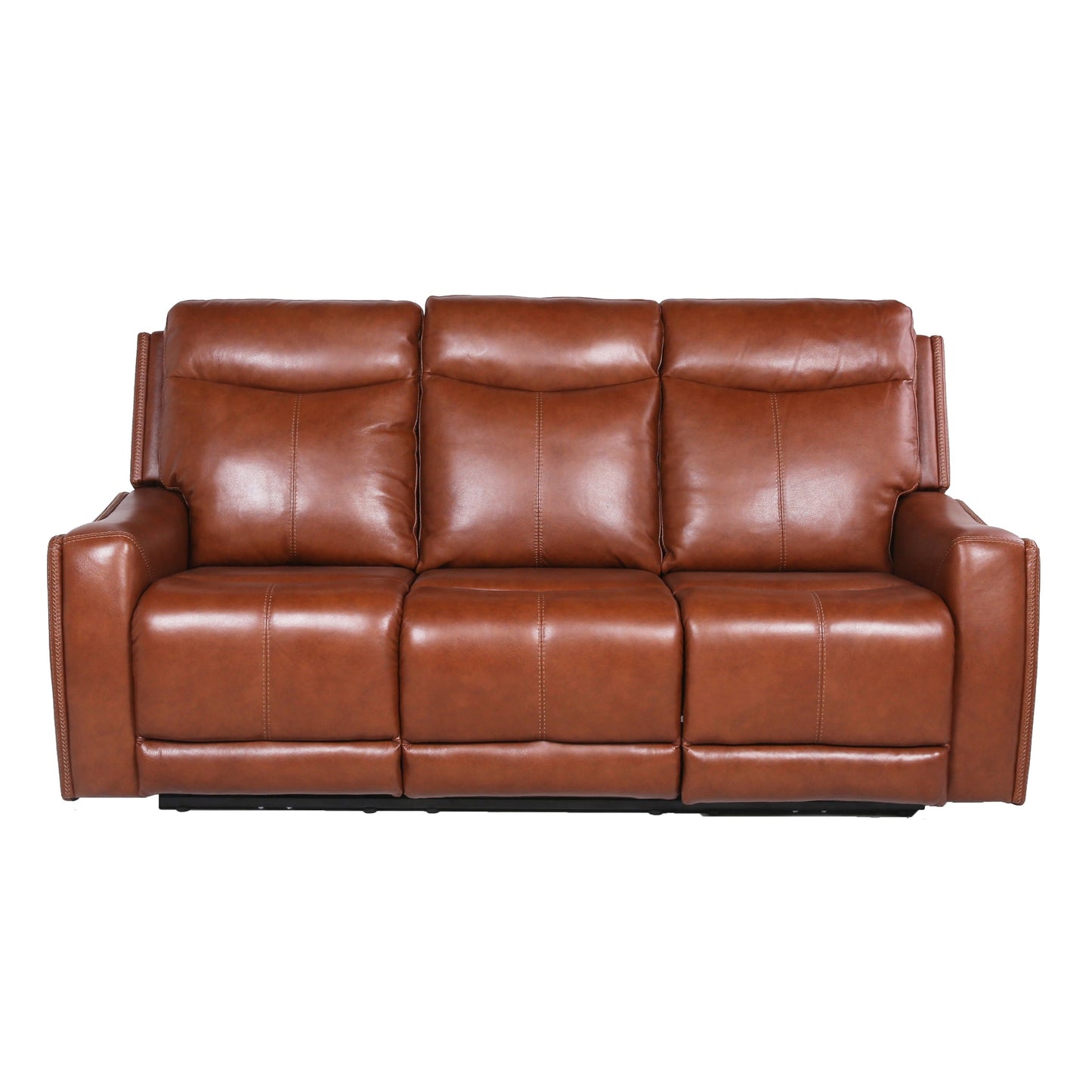 Canapé inclinable Newport Power en cuir pleine fleur Steve Silver