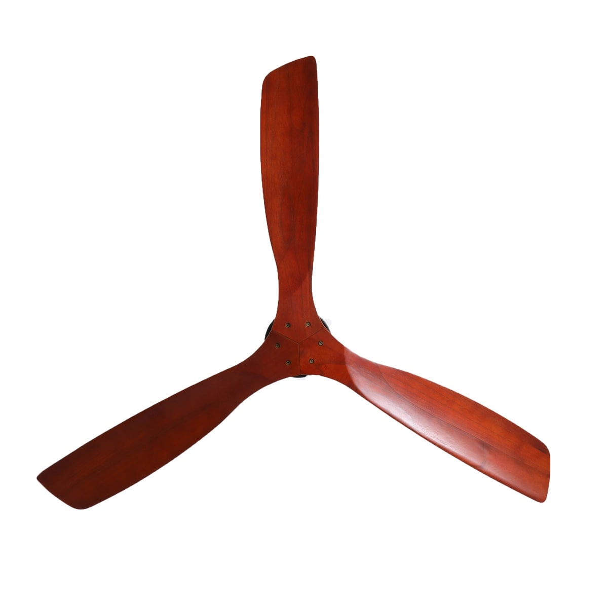 Ventilateur de plafond silencieux en bois de noyer 52/60/48 avec télécommande et éclairage intégré en option