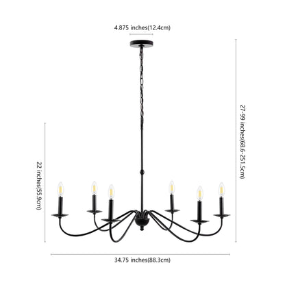 Lustre LED en fer à 6 lumières, 34,75 $, par JONATHAN Y