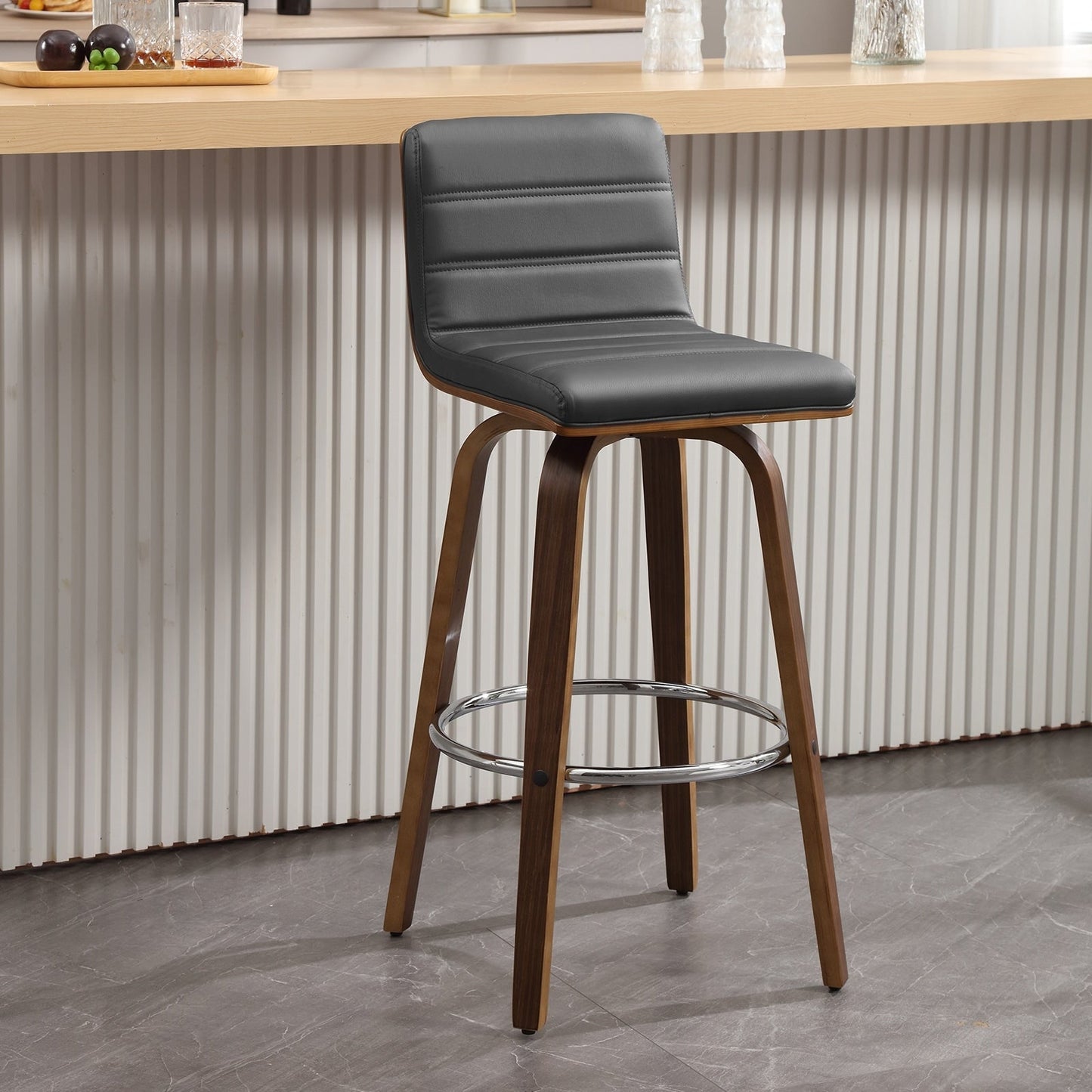 Tabourets de bar/comptoir pivotants en similicuir 26/29, lot de 2/3
