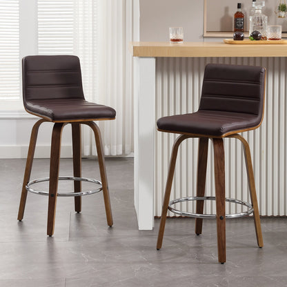 Tabourets de bar/comptoir pivotants en similicuir 26/29, lot de 2/3