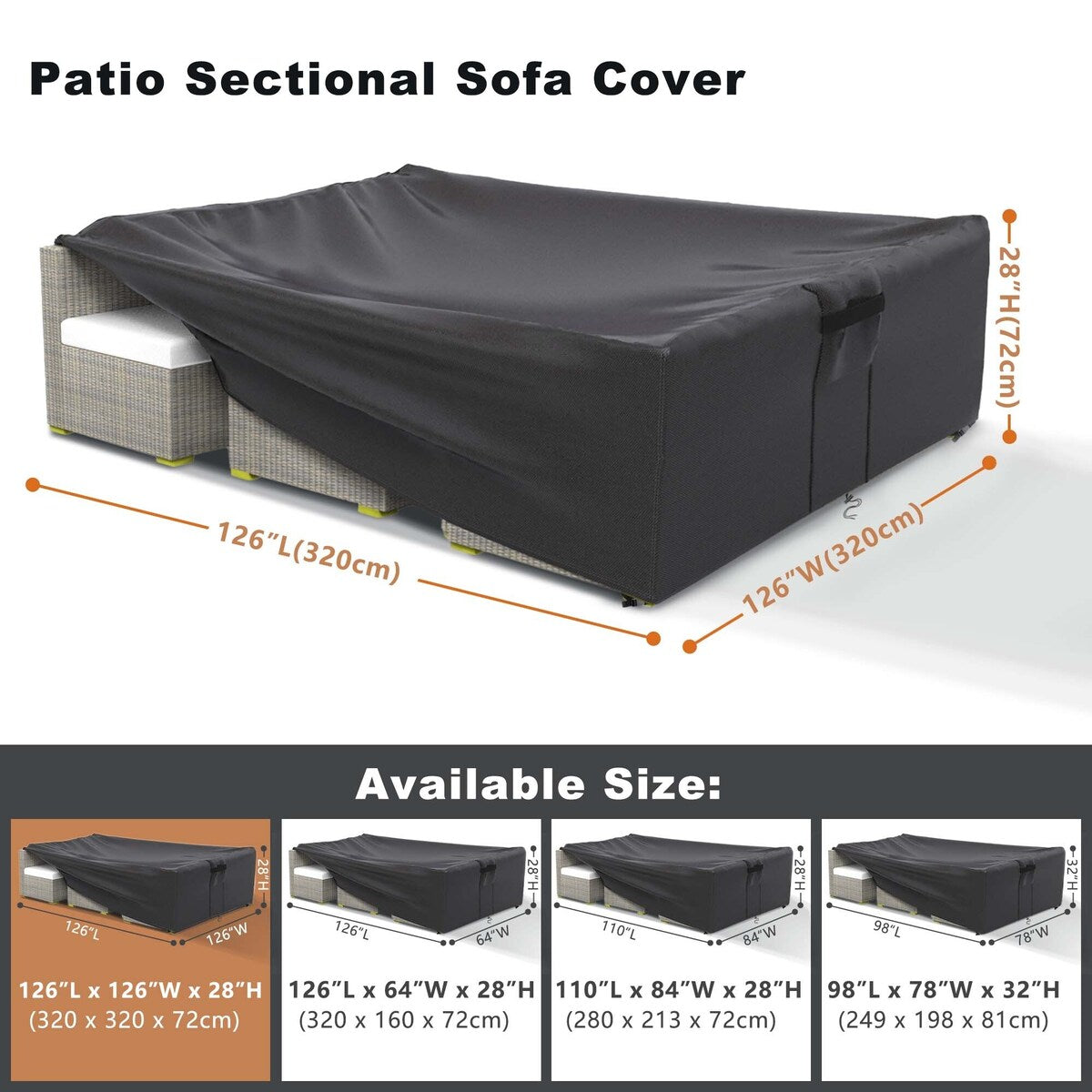 Housse imperméable pour meubles de jardin et canapé d'extérieur