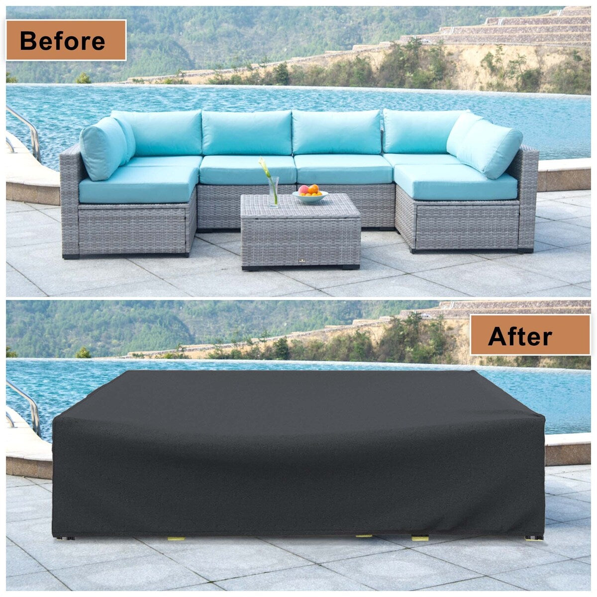 Housse imperméable pour meubles de jardin et canapé d'extérieur