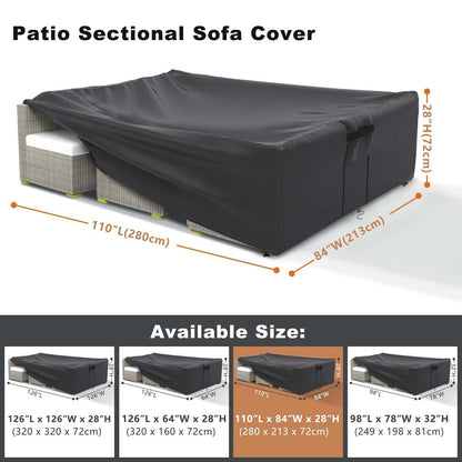 Housse imperméable pour meubles de jardin et canapé d'extérieur
