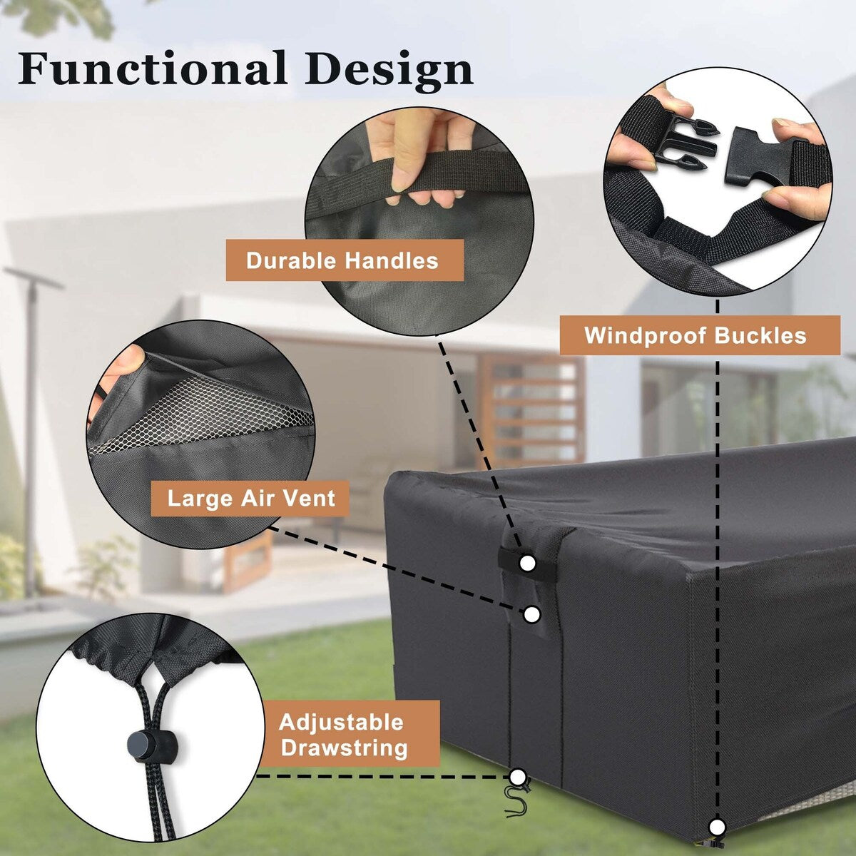 Housse imperméable pour meubles de jardin et canapé d'extérieur