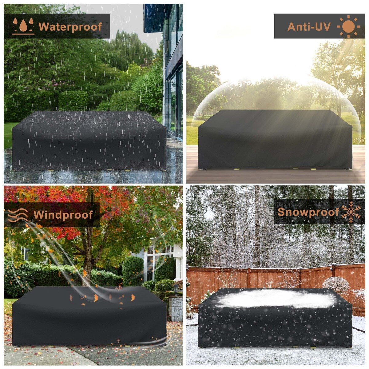 Housse imperméable pour meubles de jardin et canapé d'extérieur