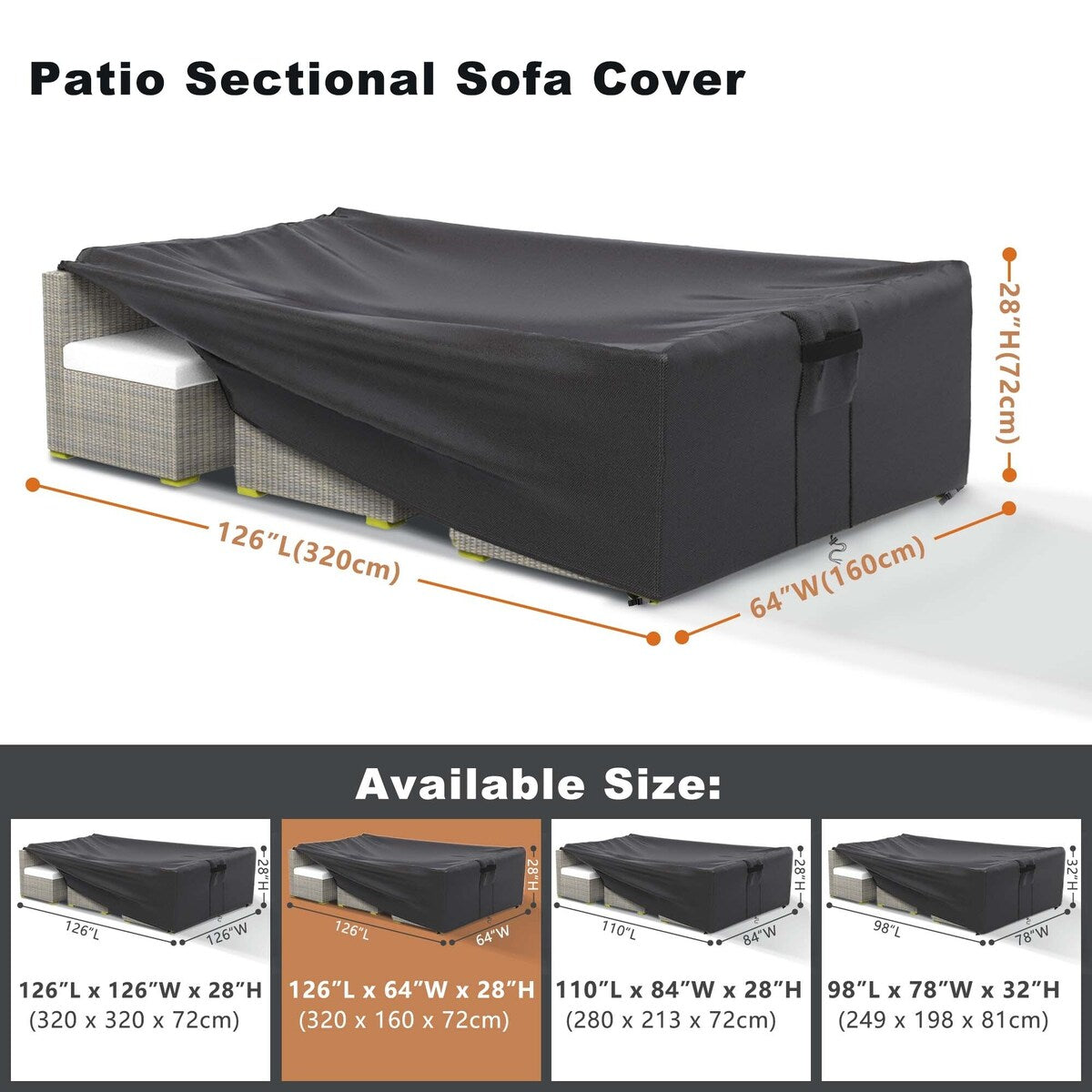 Housse imperméable pour meubles de jardin et canapé d'extérieur