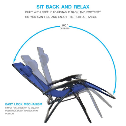 Chaise zéro gravité surdimensionnée Sun-Ray 1 pièce