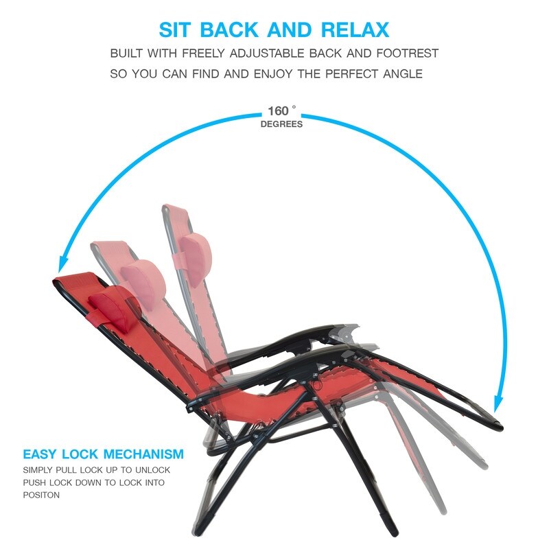 Chaise zéro gravité surdimensionnée Sun-Ray 1 pièce