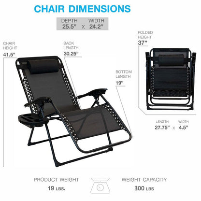 Chaise zéro gravité surdimensionnée Sun-Ray 1 pièce