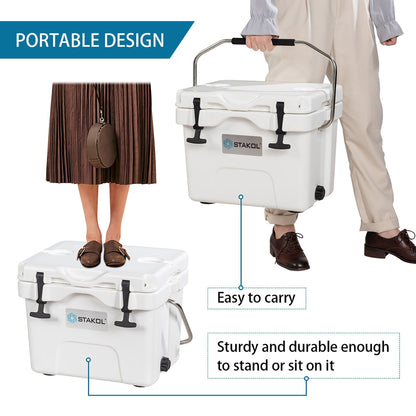 Glacière portable SKTAKOL 16 litres, anti-fuite, 24 canettes de glace - Voir les détails