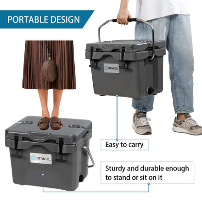 Glacière portable SKTAKOL 16 litres, anti-fuite, 24 canettes de glace - Voir les détails