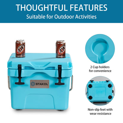 Glacière portable SKTAKOL 16 litres, anti-fuite, 24 canettes de glace - Voir les détails