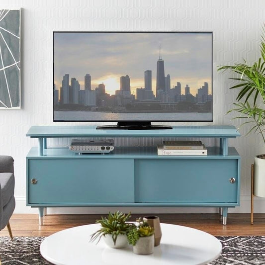 Meuble TV en bois moderne du milieu du siècle Margo de Simple Living