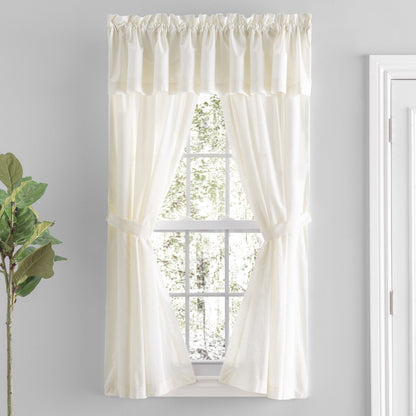 Paire de panneaux sur mesure Simplicity Hemstitch 100 % coton avec passe-tringle et embrasses ou cantonnière sur mesure