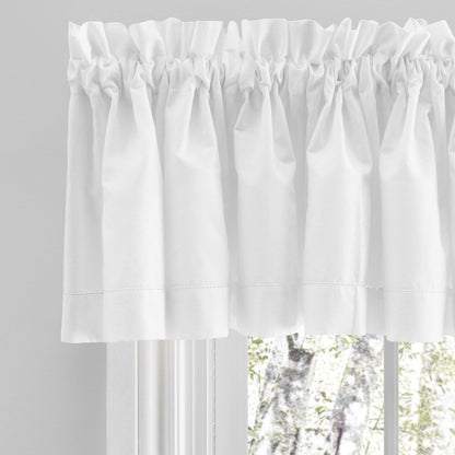 Paire de panneaux sur mesure Simplicity Hemstitch 100 % coton avec passe-tringle et embrasses ou cantonnière sur mesure