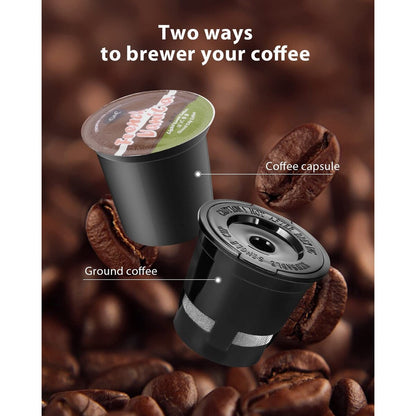 Cafetière à portion individuelle, infuseur à café une tasse pour K-cup et café moulu, tailles d'infusion de 5 à 12 oz en minutes, fonction d'arrêt automatique