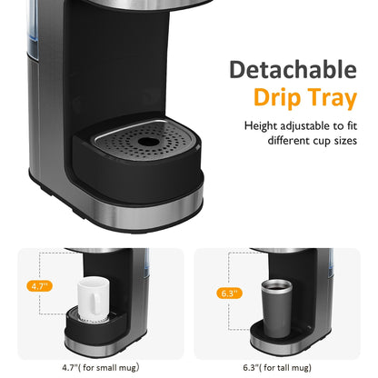 Cafetière glacée à portion individuelle avec 3 options de préparation, noire