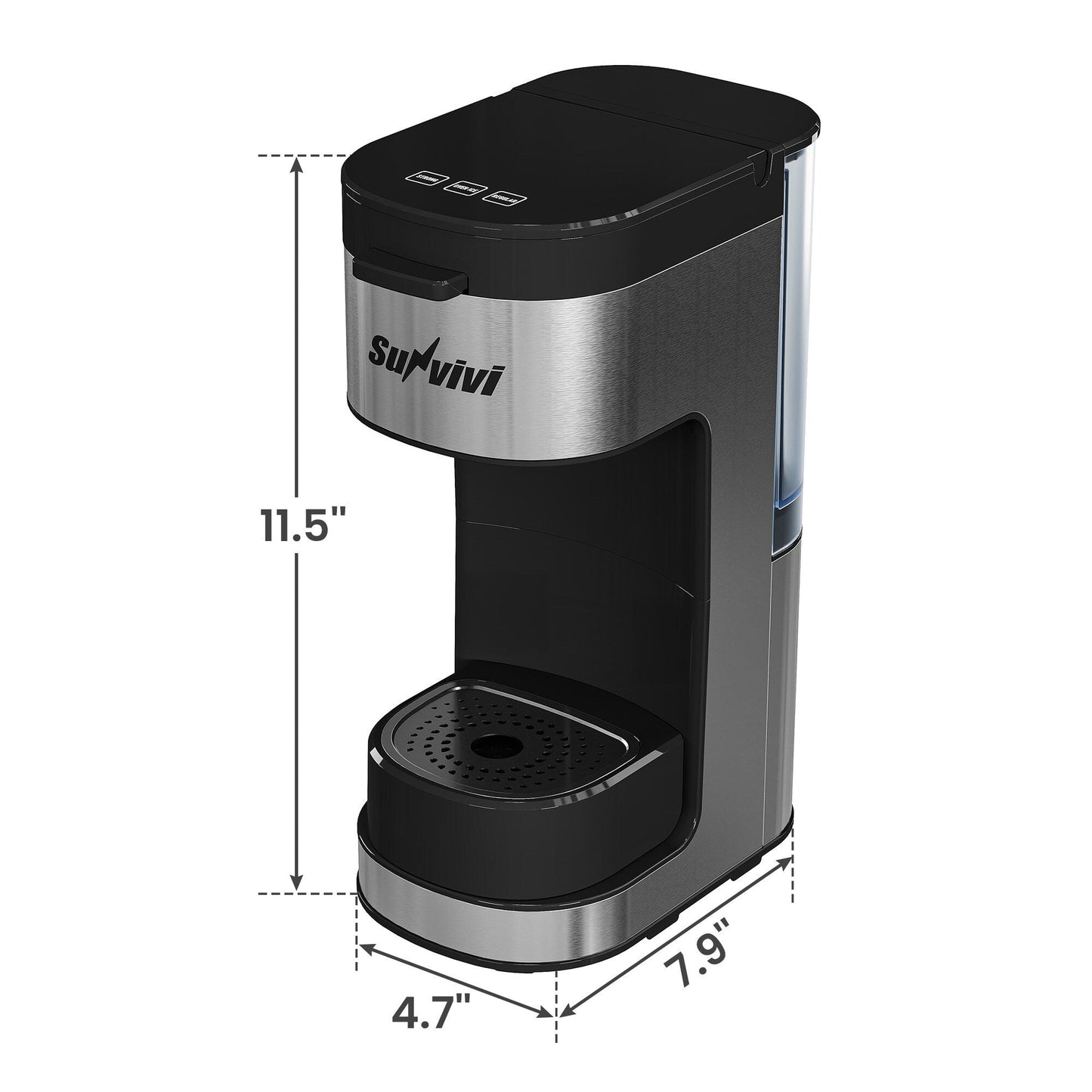 Cafetière glacée à portion individuelle avec 3 options de préparation, noire