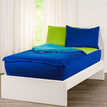 Parure de lit de luxe à fermeture éclair bleu cobalt Siscovers Bunkie