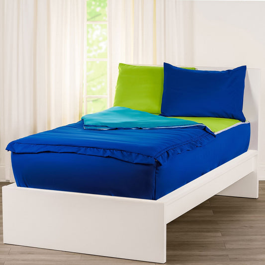 Parure de lit de luxe à fermeture éclair bleu cobalt Siscovers Bunkie