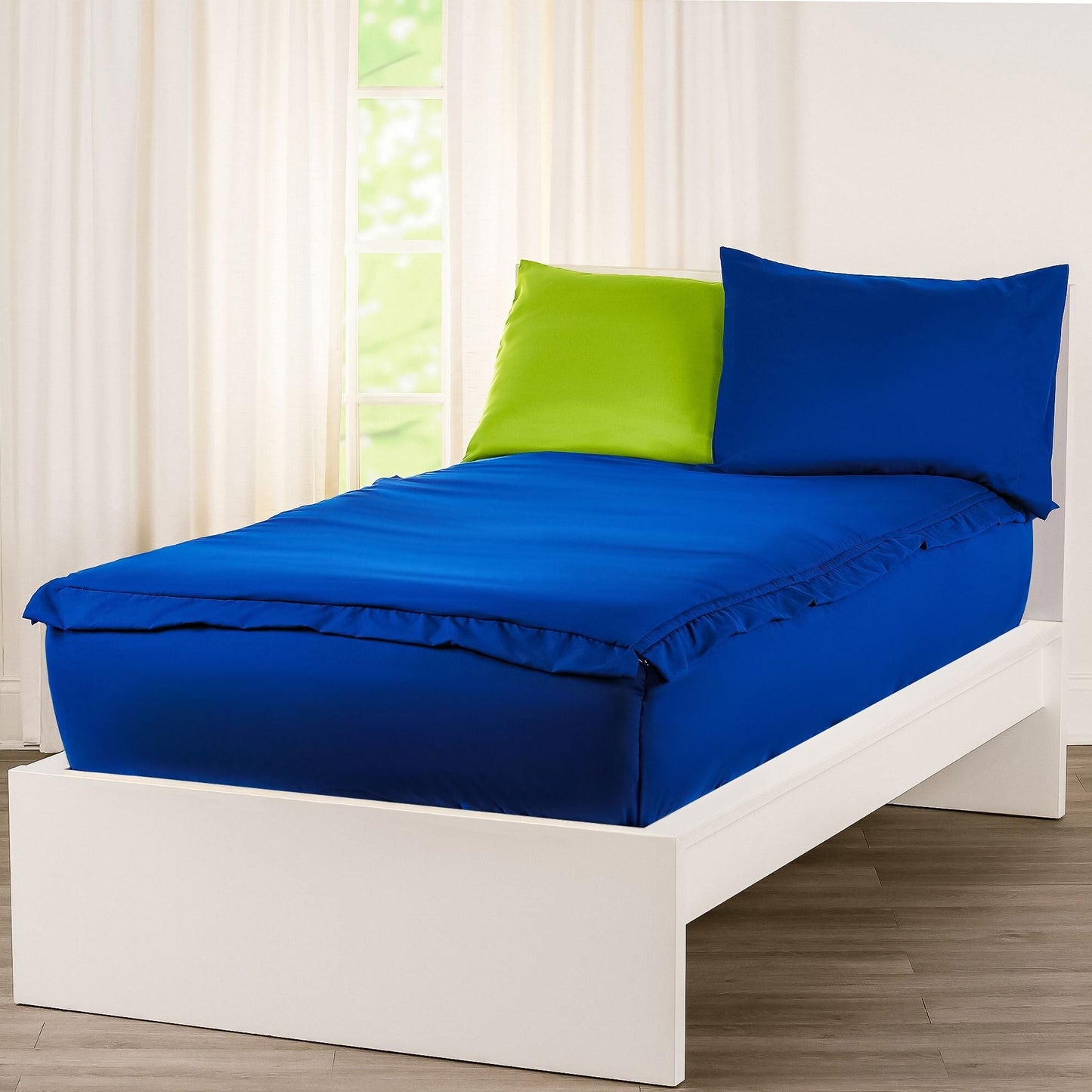 Parure de lit de luxe à fermeture éclair bleu cobalt Siscovers Bunkie