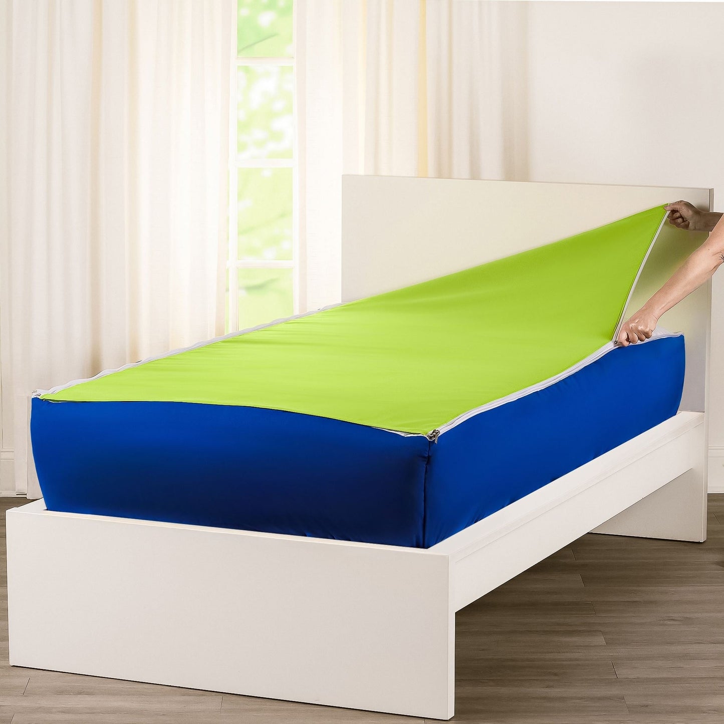 Parure de lit de luxe à fermeture éclair bleu cobalt Siscovers Bunkie