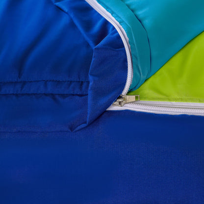 Parure de lit de luxe à fermeture éclair bleu cobalt Siscovers Bunkie